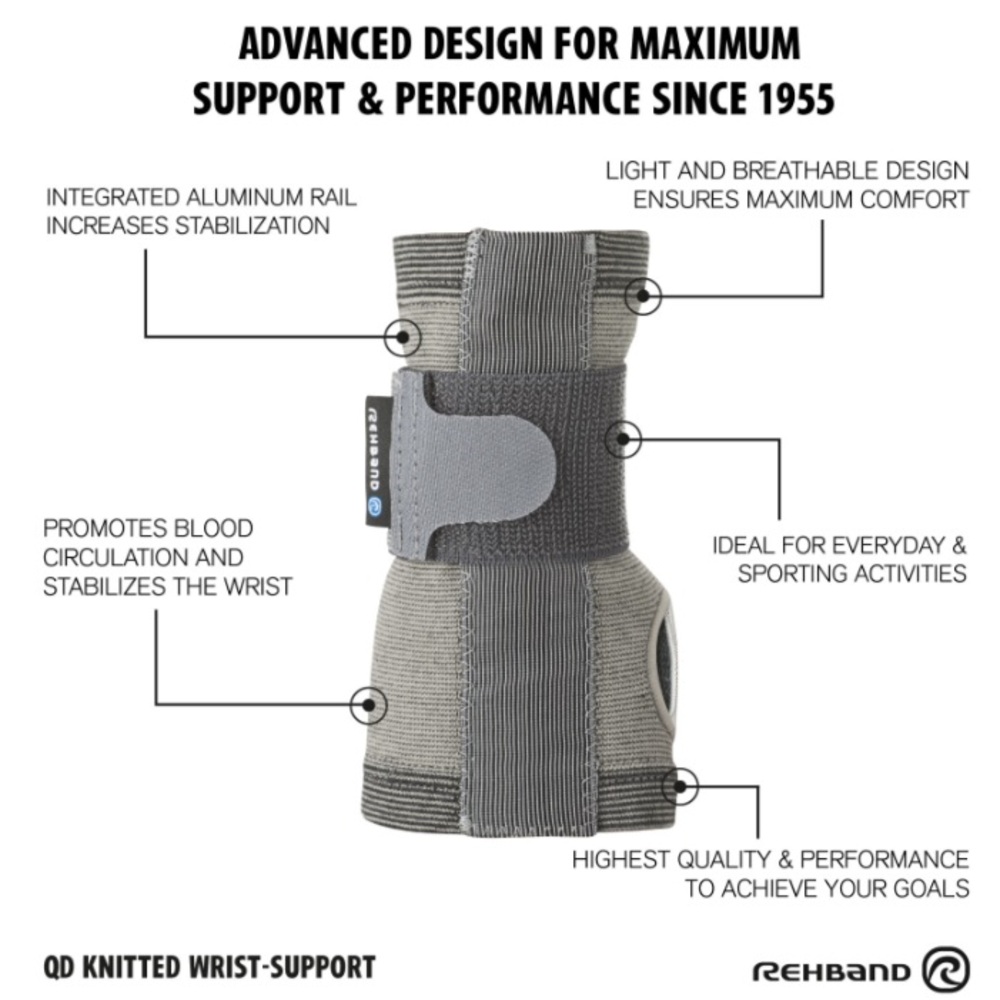 Rehband QD on kerge ja mugav randmetugi igapäevaseks kandmiseks