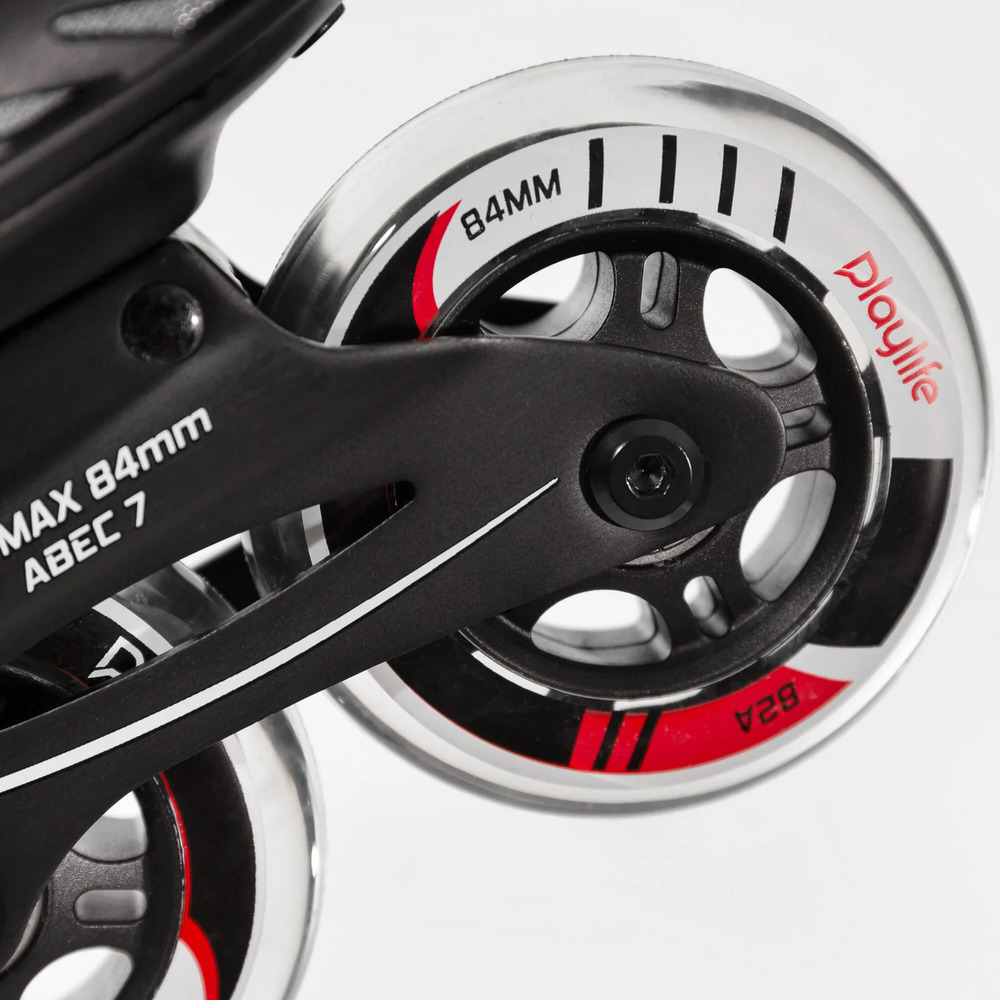 Powerslide Playlife Flyte Black 84 on mugavad ja taskukohased fitness-rulluisud 84 mm rataste, alumiiniumraami ja ABEC 7 laagritega.