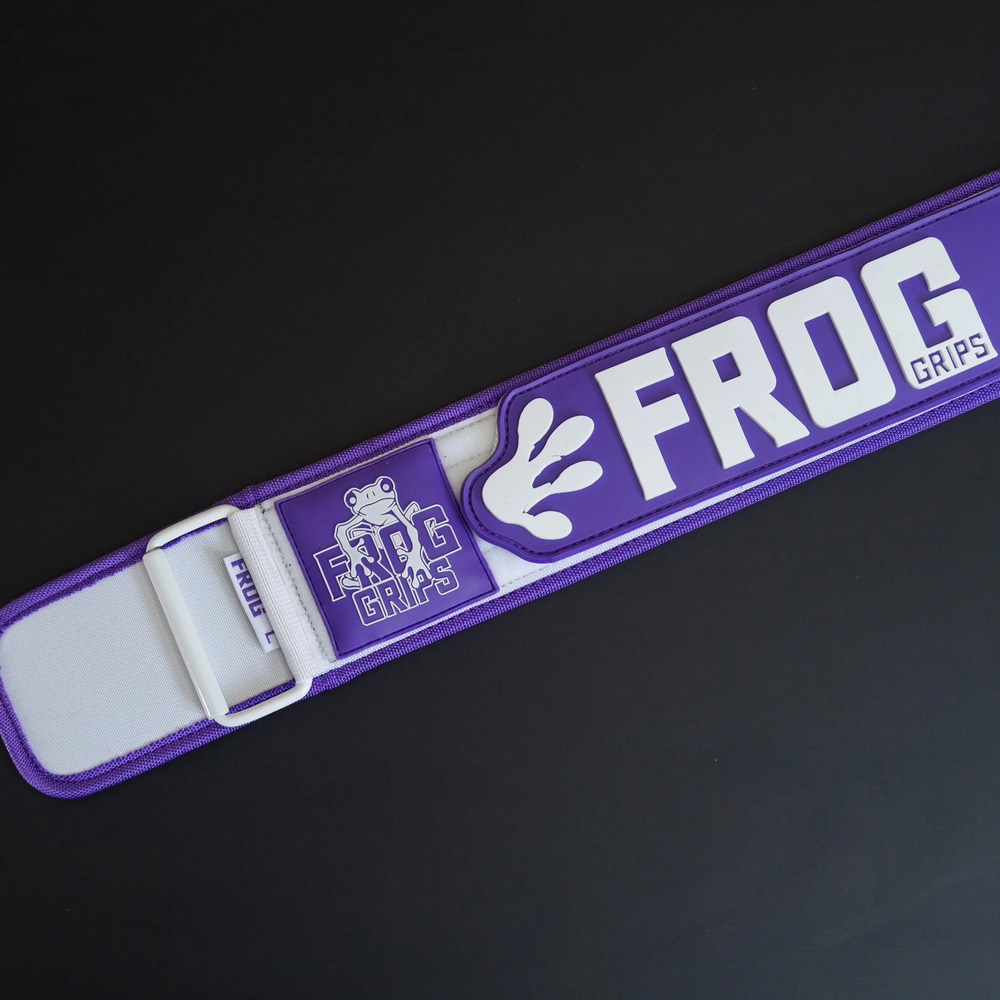 Frog tõstevöö – tugev ja mugav tõstevöö raskete kükkide, jõutõmmete ja CrossFit treeningu jaoks. Vastupidav nailon ja kindel kinnitus.