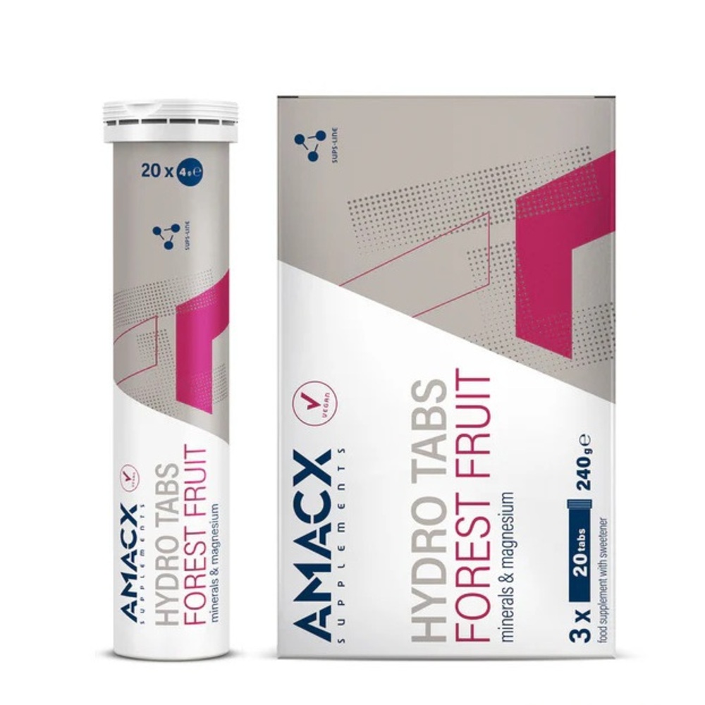 Amacx Hydro Tabs elektrolüüditabletid – hüdratsioon ja mineraalid